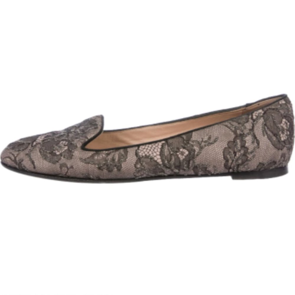 Valentino Lace Embellished Flats Loafers 38